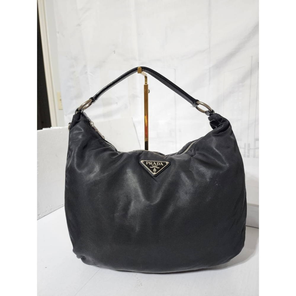 PRADA Tessuto Nylon Saffiano Sacca Shoulder Bag Black - Picture 5 of 16